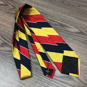 Robert Talbott Accessories - Robert Talbott Red, Gold, Navy & White Stripe Tie Robert Talbott Accessories - Robert Talbott Red, Gold, Navy & White Stripe Tie